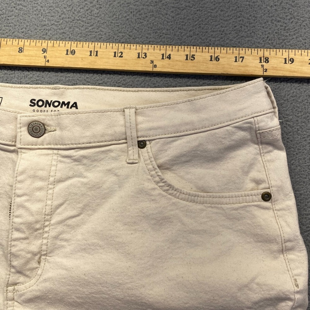 Sonoma Goods For Life Pants‎  Woman 16 Petite Ivory Classic Misses Girlfriend - Picture 5 of 12